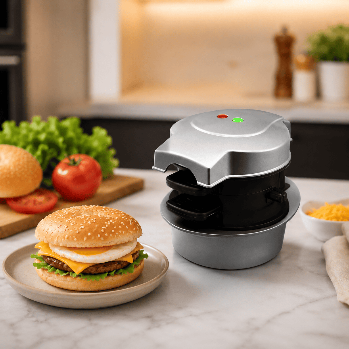 Kumtel Kitchen Appliances Kumtel 3-Layer Hamburger Maker with Dual Heating 700W - HHAM-01