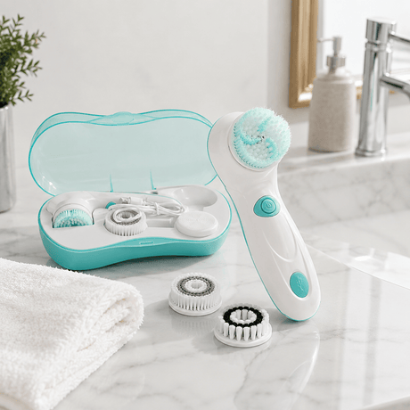 Kumtel Personal Care Tools Kumtel 4-in-1 Rechargeable Facial Cleansing Brush with 4 Heads - HBS-01