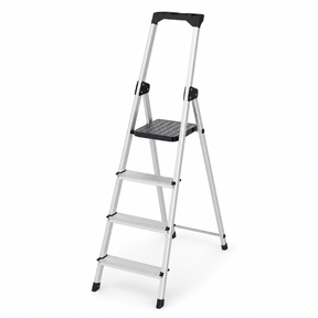 Kumtel Ladder & Access Equipment Kumtel 4-Step Foldable Aluminium Ladder with Tool Tray 150kg - KMM-45