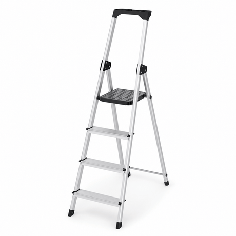 Kumtel Ladder & Access Equipment Kumtel 4-Step Foldable Aluminium Ladder with Tool Tray 150kg - KMM-45