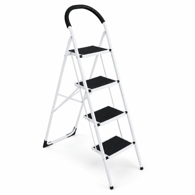 Kumtel Ladder & Access Equipment Kumtel 4-Step Folding Household Ladder with 150kg Capacity - KMM-40