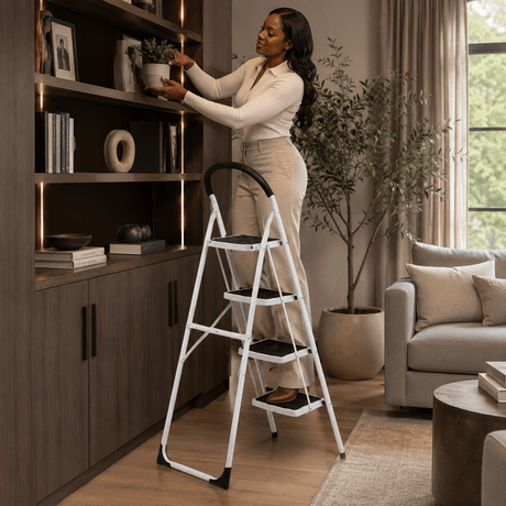 Kumtel Ladder & Access Equipment Kumtel 4-Step Folding Household Ladder with 150kg Capacity - KMM-40