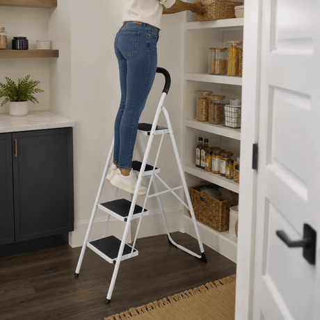 Kumtel Ladder & Access Equipment Kumtel 4-Step Folding Household Ladder with 150kg Capacity - KMM-40