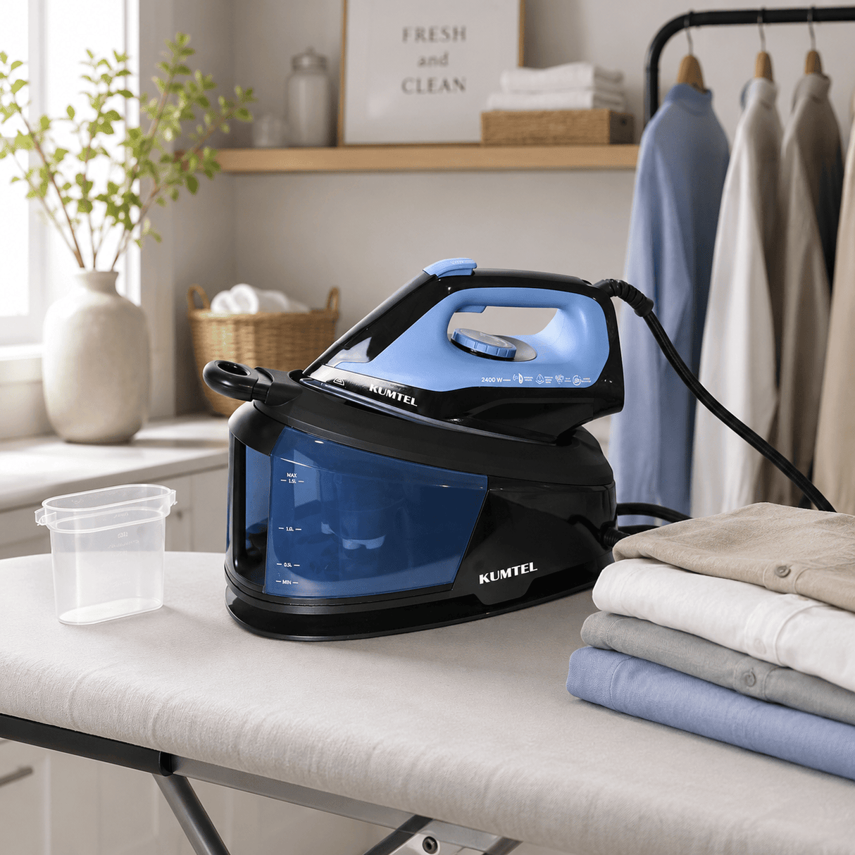 Kumtel Electric Iron Kumtel 5-Bar Ceramic Steam Station Iron 2400W - HSS-01