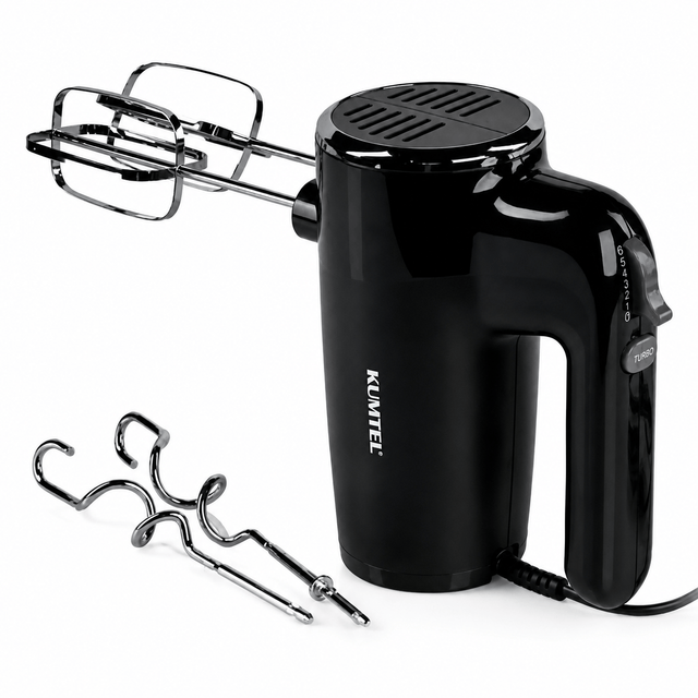 Kumtel Kitchen Appliances Kumtel 6-Speed Hand Mixer with Turbo and Dough Hooks 300W - HHM-01