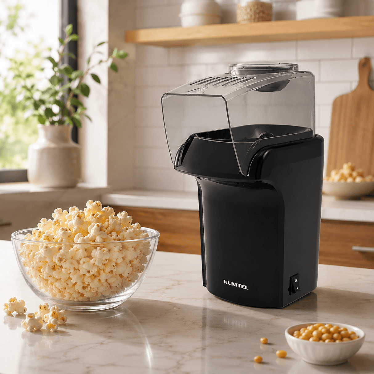 Kumtel Kitchen Appliances Kumtel 60g Hot-Air Popcorn Maker with Auto Shut-Off 1200W - HPP-01