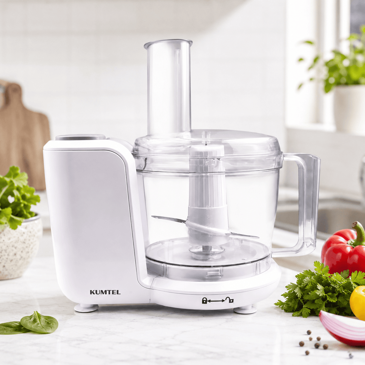 Kumtel Kitchen Appliances Kumtel 720ml Food Processor with Pulse Control 250W - HFP-01
