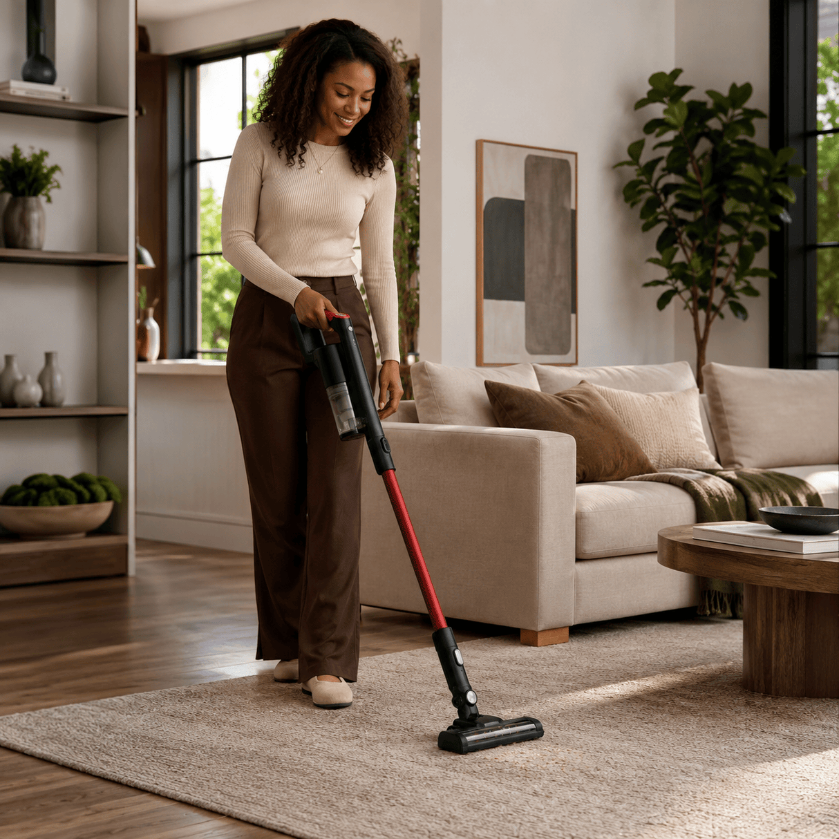 Kumtel Steam & Vacuum Cleaner Kumtel Cordless Stick Vacuum with Motorized Brush and 6kPa Suction - HVC-05