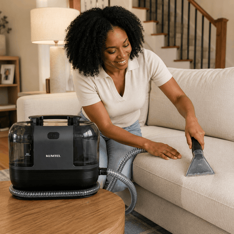 Kumtel Steam & Vacuum Cleaner Kumtel Portable Carpet & Upholstery Cleaner with 14kPa Suction 450W - HCC-02