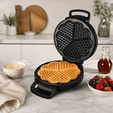 Kumtel Kitchen Appliances Kumtel Round Non-Stick Waffle Maker with Adjustable Thermostat 1200W - HWM-01