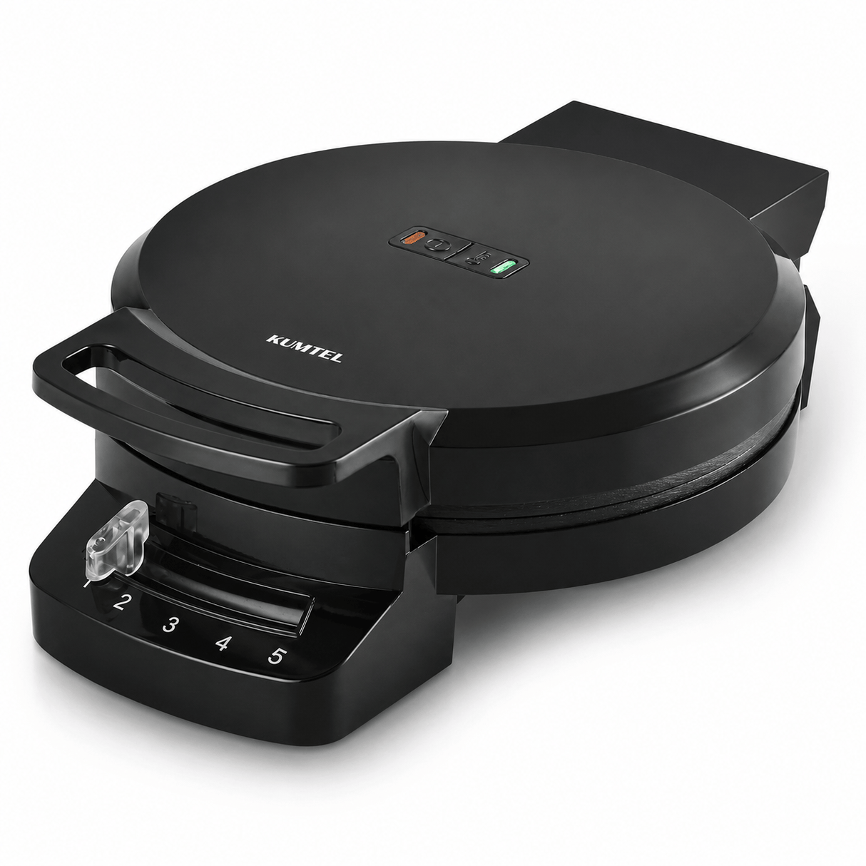 Kumtel Kitchen Appliances Kumtel Round Non-Stick Waffle Maker with Adjustable Thermostat 1200W - HWM-01