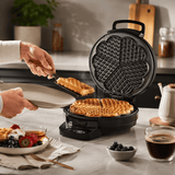 Kumtel Kitchen Appliances Kumtel Round Non-Stick Waffle Maker with Adjustable Thermostat 1200W - HWM-01