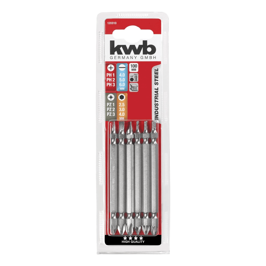Kwb Wrenches Kwb Double Bit 100mm Industrial Steel 6 Pieces Set