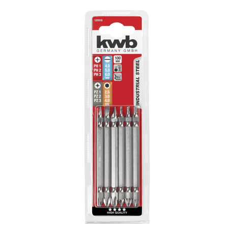 Kwb Wrenches Kwb Double Bit 100mm Industrial Steel 6 Pieces Set