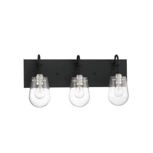 Langdon Mills Lamps & Lightings Langdon Mills Barnsley Seeded Glass Three Lamp Vanity Light