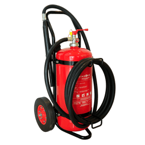 Lords Fire Extinguisher Lords 90% Dry Powder Mobile Trolley Extinguisher 100kg