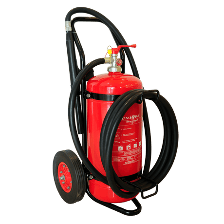 Lords Fire Extinguisher Lords 90% Dry Powder Mobile Trolley Extinguisher 100kg