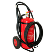 Lords Fire Extinguisher Lords 90% Multi-Use Dry Powder Mobile Trolley Extinguisher 25kg