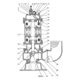 LuckyPro Submersible Pumps LuckyPro Cast Iron Sewage Submersible Water Pump