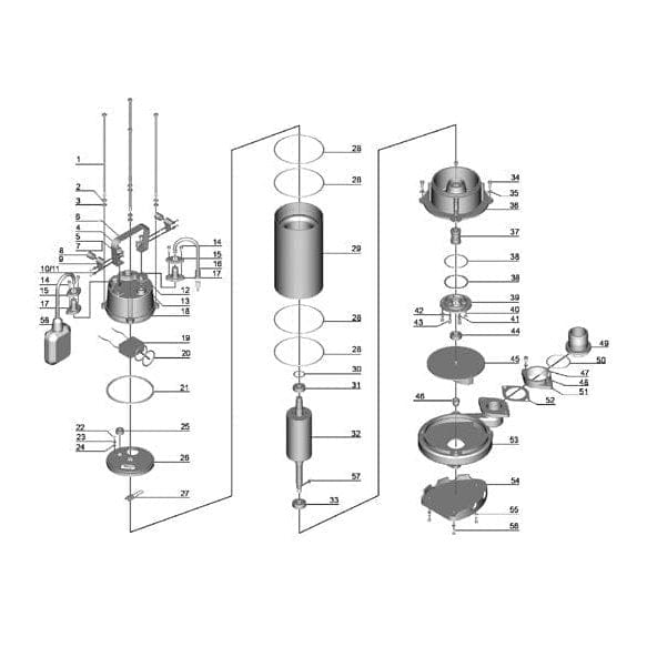 LuckyPro Submersible Pumps LuckyPro Stainless Steel Sewage Submersible Water Pump 2.0HP - VH1500F