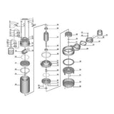 LuckyPro Submersible Pumps LuckyPro Stainless Steel Sewage Submersible Water Pump 3.0HP - VH2200F