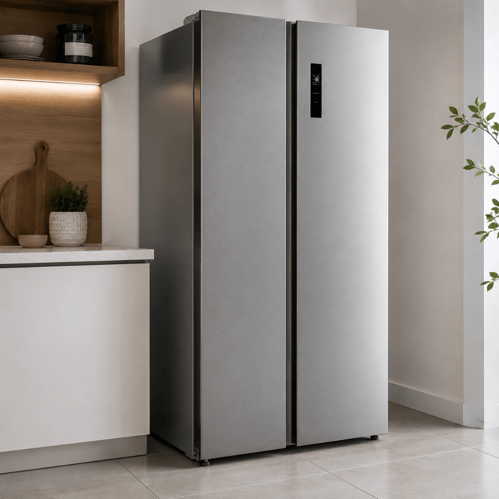 Luxell Refrigerators & Freezers Luxell 510L No-Frost Side-by-Side Refrigerator with Digital Display, Inox - LXSBS-550IN