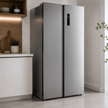 Luxell Refrigerators & Freezers Luxell 510L No-Frost Side-by-Side Refrigerator with Digital Display, Inox - LXSBS-550IN