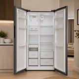 Luxell Refrigerators & Freezers Luxell 510L No-Frost Side-by-Side Refrigerator with Digital Display, Inox - LXSBS-550IN