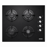 Luxell Built-In Hobs Luxell 60cm 4-Burner Built-In Glass Gas Hob with Gas Safety & Auto Ignition - C6-40BF