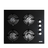 Luxell Built-In Hobs Luxell 60cm 4-Burner Built-In Glass Gas Hob with Gas Safety & Auto Ignition - C6-40BF