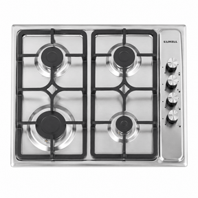 Luxell Built-In Hobs Luxell 60cm 4-Burner Stainless Steel Built-In Gas Hob with Gas Safety - LX-410BF