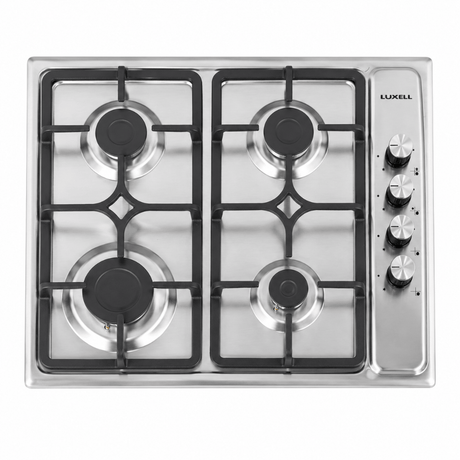 Luxell Built-In Hobs Luxell 60cm 4-Burner Stainless Steel Built-In Gas Hob with Gas Safety - LX-410BF
