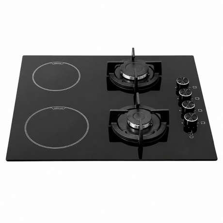 Luxell Built-In Hobs Luxell 60cm 4-Zone Mixed Hob with 2 Gas Burners & 2 Electric Zones - V6-22PYF-22