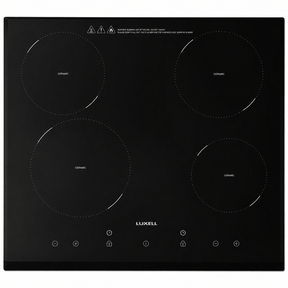 Luxell Built-In Hobs Luxell 60cm 4-Zone Touch-Control Ceramic Hob 6000W - V6-04T