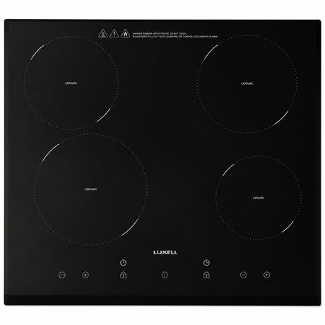 Luxell Built-In Hobs Luxell 60cm 4-Zone Touch-Control Ceramic Hob 6000W - V6-04T