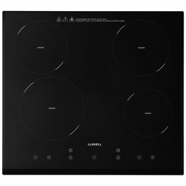 Luxell Built-In Hobs Luxell 60cm 4-Zone Touch-Control Ceramic Hob 6000W - V6-04T