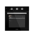 Luxell Built-In Ovens Luxell 60cm 54L Black Glass Built-In Electric Oven with Convection & 8 Cooking Functions - A6-SF3