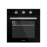 Luxell Built-In Ovens Luxell 60cm 54L Black Glass Built-In Electric Oven with Convection & 8 Cooking Functions - A6-SF3