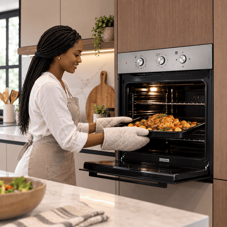 Luxell Built-In Ovens Luxell 60cm 55L Built-In Electric Oven with 9 Programs & Turbo Fan, Stainless Steel - B66-SF3 (MT) INOX