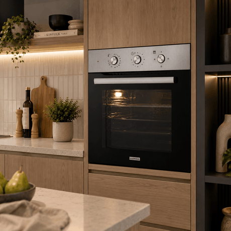 Luxell Built-In Ovens Luxell 60cm 55L Built-In Electric Oven with 9 Programs & Turbo Fan, Stainless Steel - B66-SF3 (MT) INOX