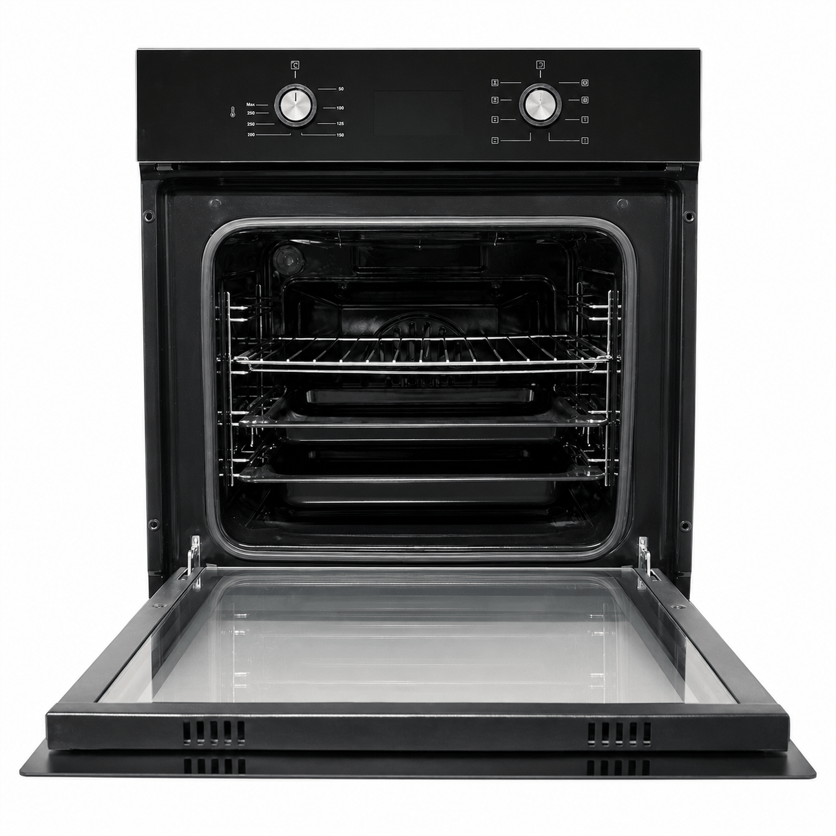 Luxell Built-In Ovens Luxell 60cm 57L Digital Built-In Electric Oven with Turbo Fan, Anthracite Glass - B66-SF3 (DDT)