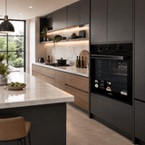 Luxell Built-In Ovens Luxell 60cm 88L Black Glass Built-In Manual Oven with Convection & Turbo Fan - A68-SF3