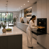 Luxell Built-In Ovens Luxell 60cm 88L Black Glass Built-In Manual Oven with Convection & Turbo Fan - A68-SF3