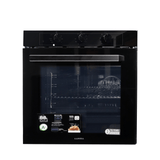 Luxell Built-In Ovens Luxell 60cm 88L Black Glass Built-In Manual Oven with Convection & Turbo Fan - A68-SF3