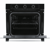 Luxell Built-In Ovens Luxell 60cm 88L Black Glass Built-In Manual Oven with Convection & Turbo Fan - A68-SF3