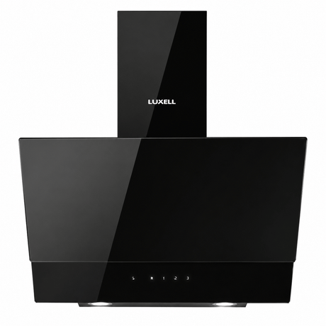 Luxell Wall-mounted angled cooker hood Luxell 60cm Angled Glass Cooker Hood with 650m³/h Extraction & Touch Control - DA6-835