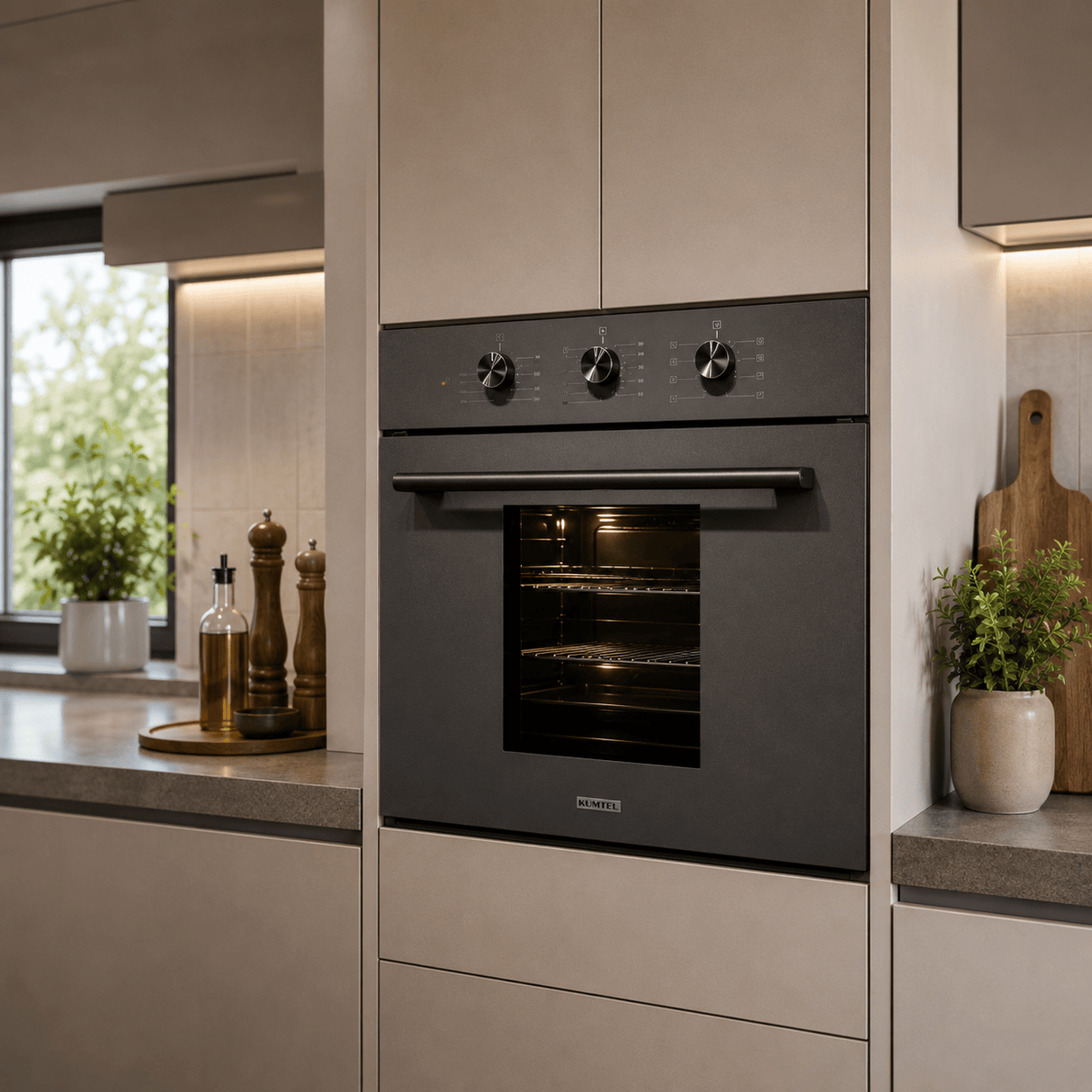 Luxell Built-In Ovens Luxell 60cm Built-In Electric Oven with Convection & 8 Cooking Programs Matte Black - B66-SF2-MB