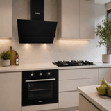 Luxell Built-In Kitchen Appliances Luxell 60cm Kehribar Glass 3-Piece Built-In Kitchen Set with 4-Burner Hob, 650m³/h Hood & Convection Oven - LXSET-60-KG-M