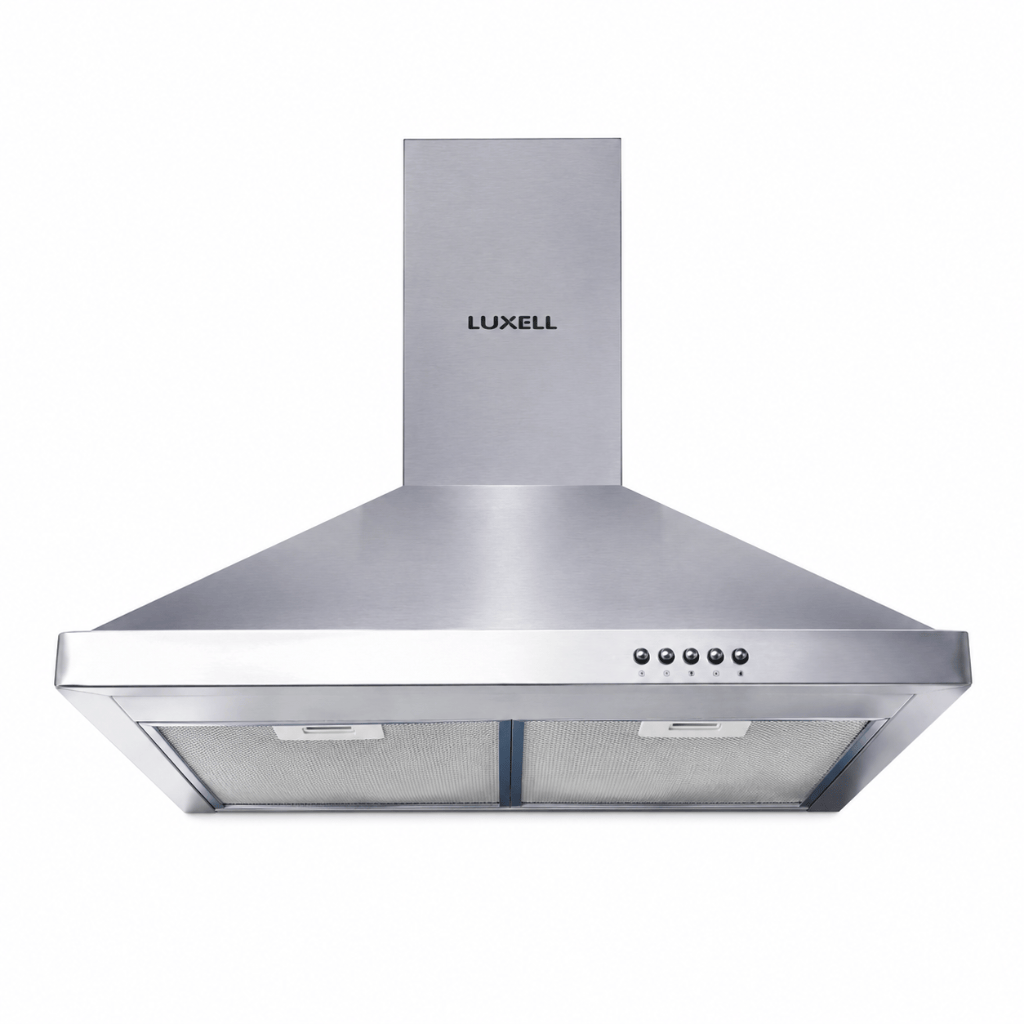 Luxell Wall-mounted angled cooker hood Luxell 60cm Stainless Steel Pyramid Cooker Hood with 450m³/h Extraction - DP6-X