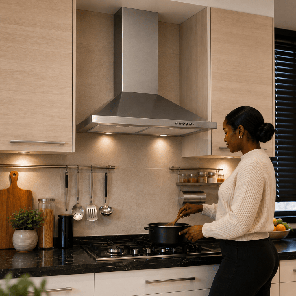 Luxell Wall-mounted angled cooker hood Luxell 60cm Stainless Steel Pyramid Cooker Hood with 450m³/h Extraction - DP6-X